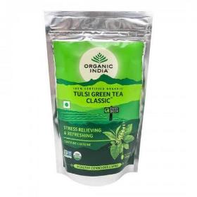 Зеленый чай с тулси Органик Индия (Tulsi Green Tea Classic) Organic India  100г